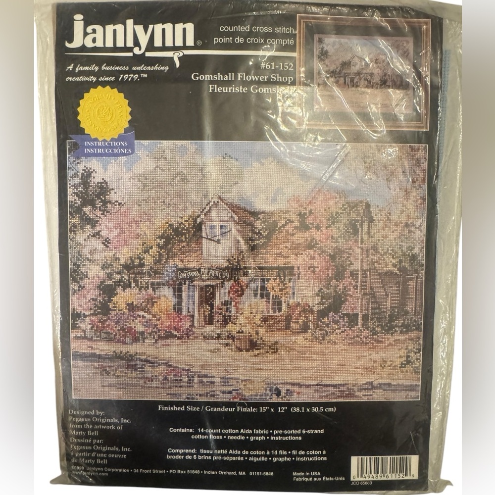 Janlynn Gomshall Flower Shop Cross Stitch New - Picture 4 of 6